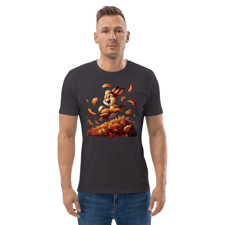Autumn Leaves Bunny Organic Unisex T-Shirt product image (171)