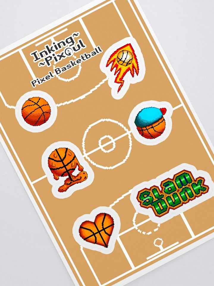 Pixel Basketball Sticker Sheet product image (1)