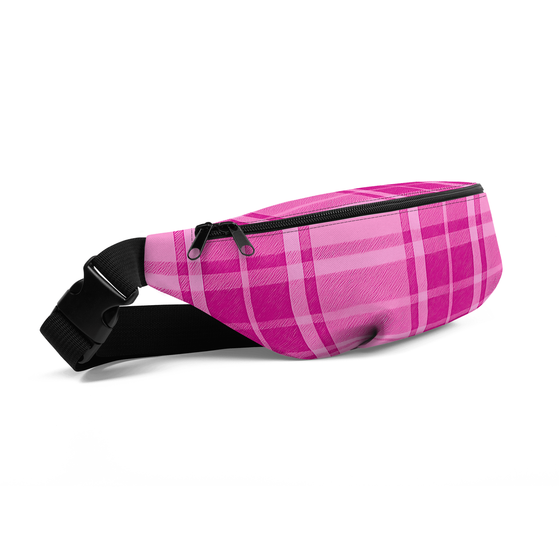 Pink Plaid Fanny Pack (Waist Bag) product image (2)