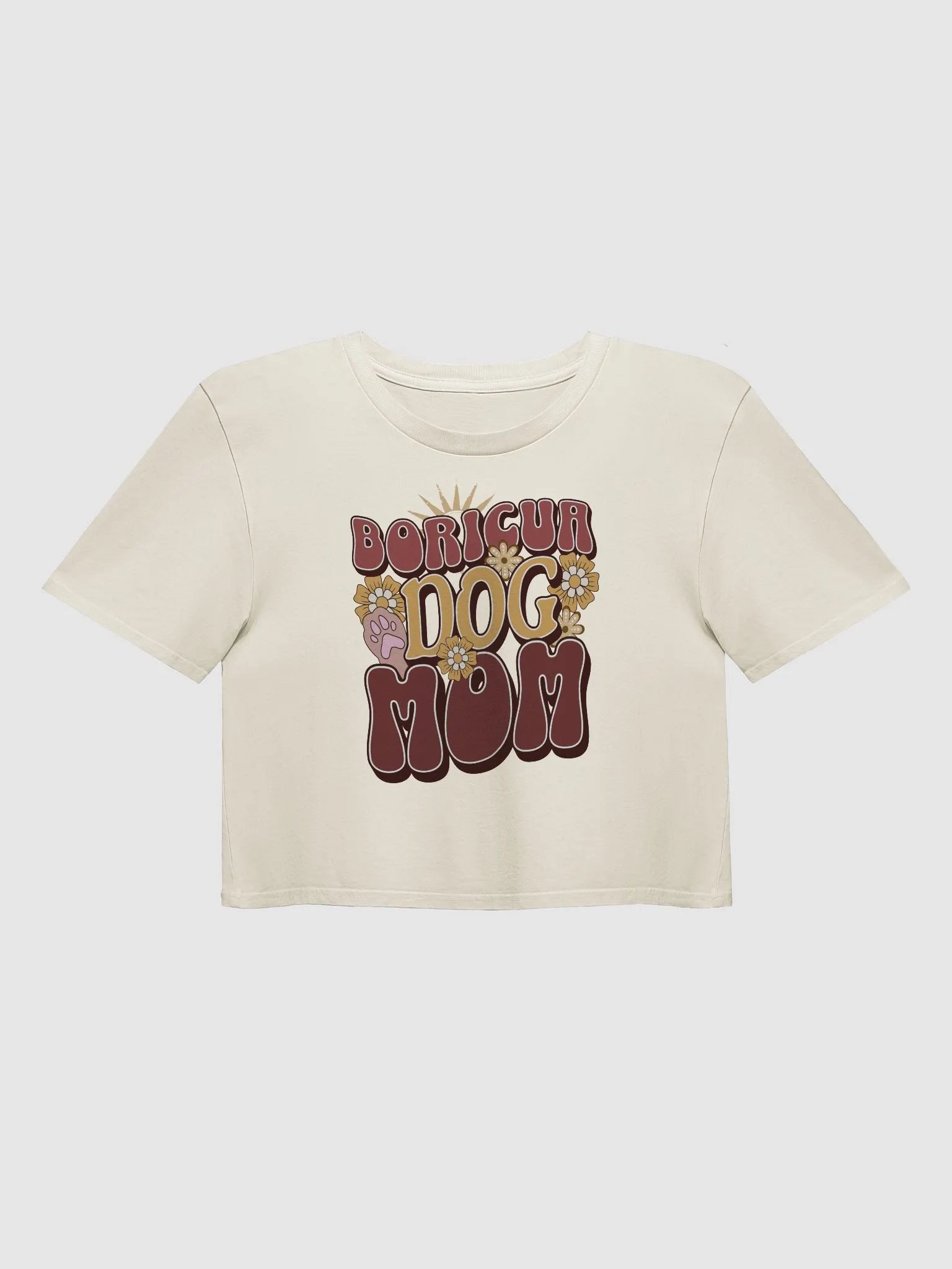 Boricua Dog Mom Crop Top product image (1)