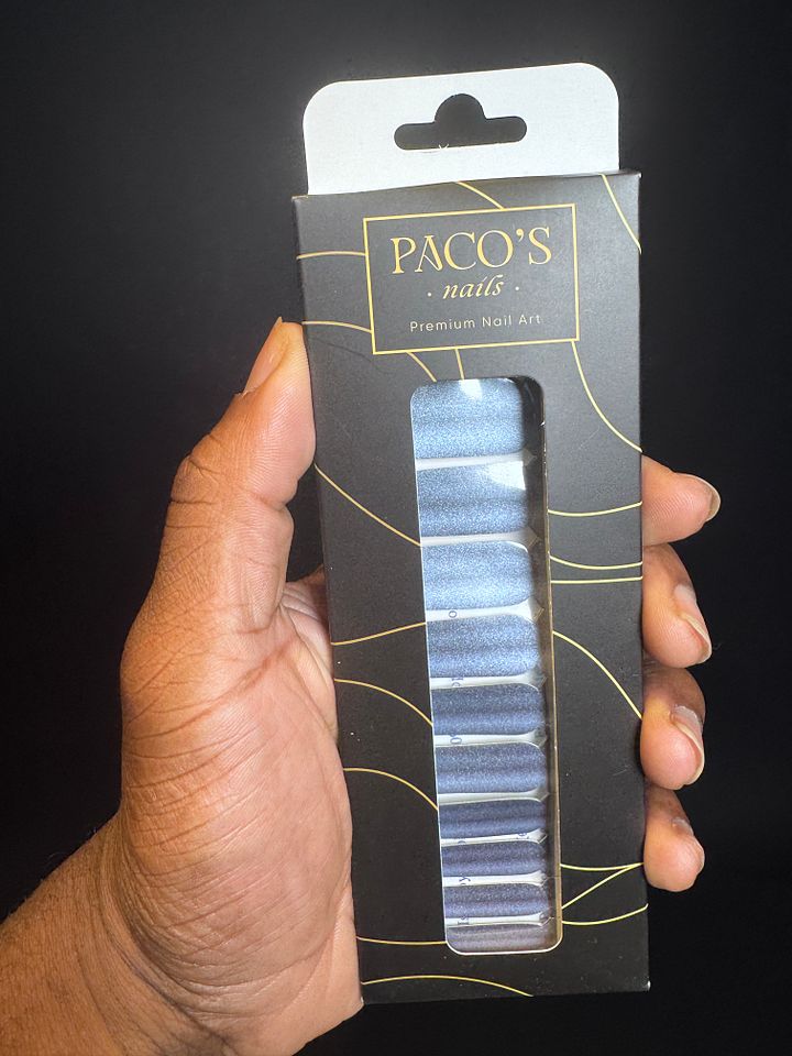 Grey Shimmer Nail Wraps product image (1)