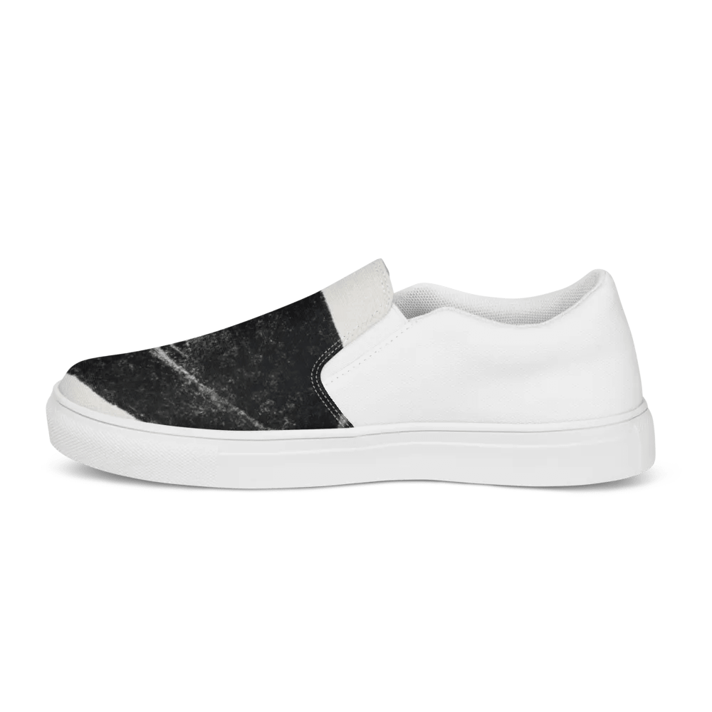 Black and White Men's Slip on Shoes 008 product image (10)