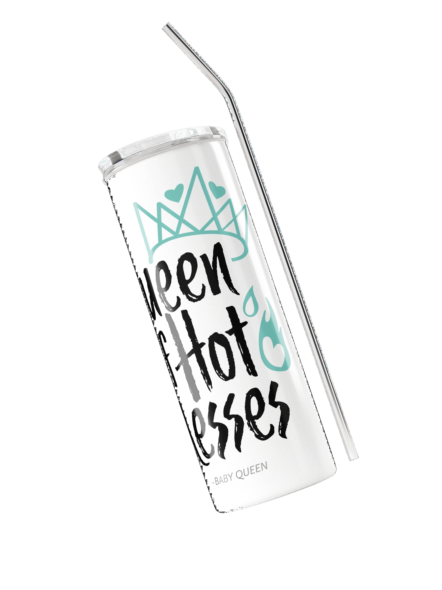 Queen Of Hot Messes Stainless Steel Tumbler (White) product image (3)
