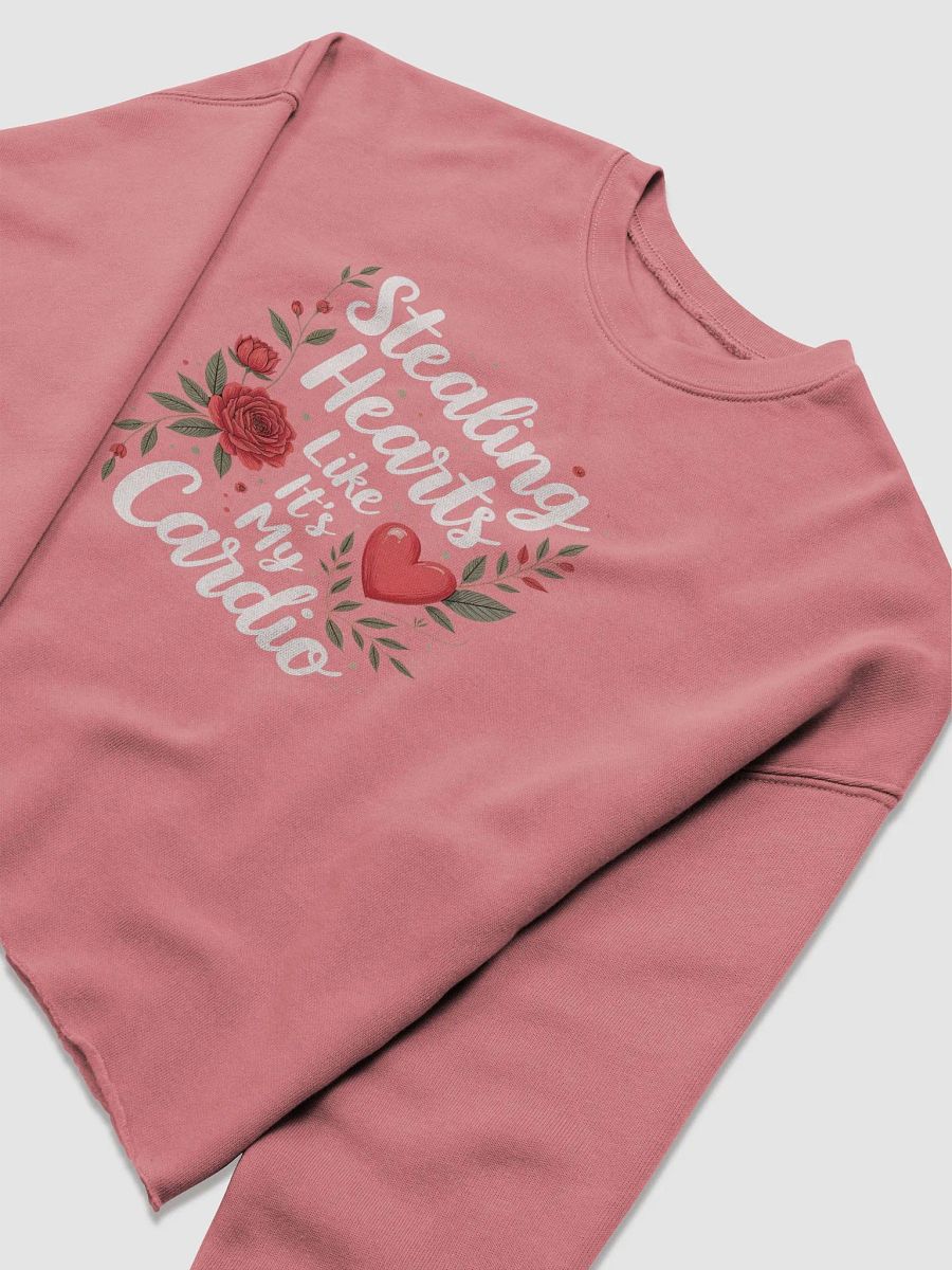 Stealing Hearts Like It's My Cardio' Valentine's Day Crop Sweatshirt product image (19)