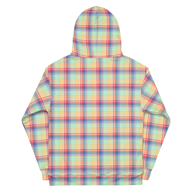 Bright Pastel Plaid Hoodie product image (7)