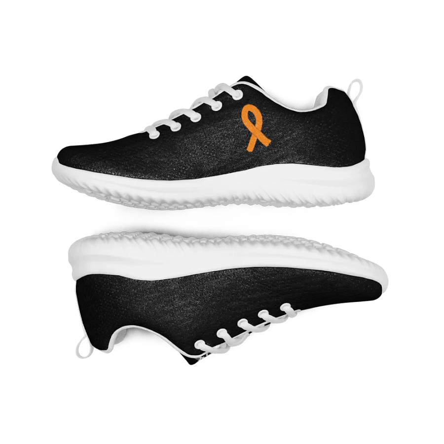 White HApex Gear White Logo Cancer Awareness Orange Ribbon. Black Men's Athletic Shoes product image (9)
