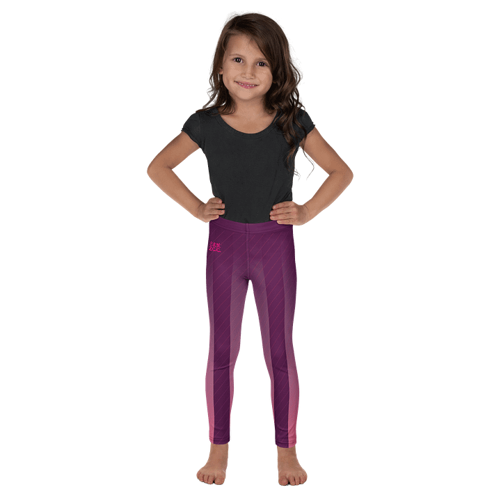 🎨Girls’ | Little Kids | Cape Cuties by BRN.2C.C.™| Leggings 💫| Pink Logo on Bold Purple Stripes product image (1)