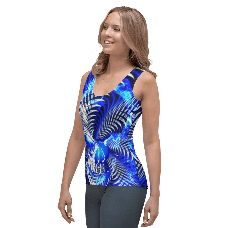 Neon Skull Symmetry Women's Tank Top product image (5)