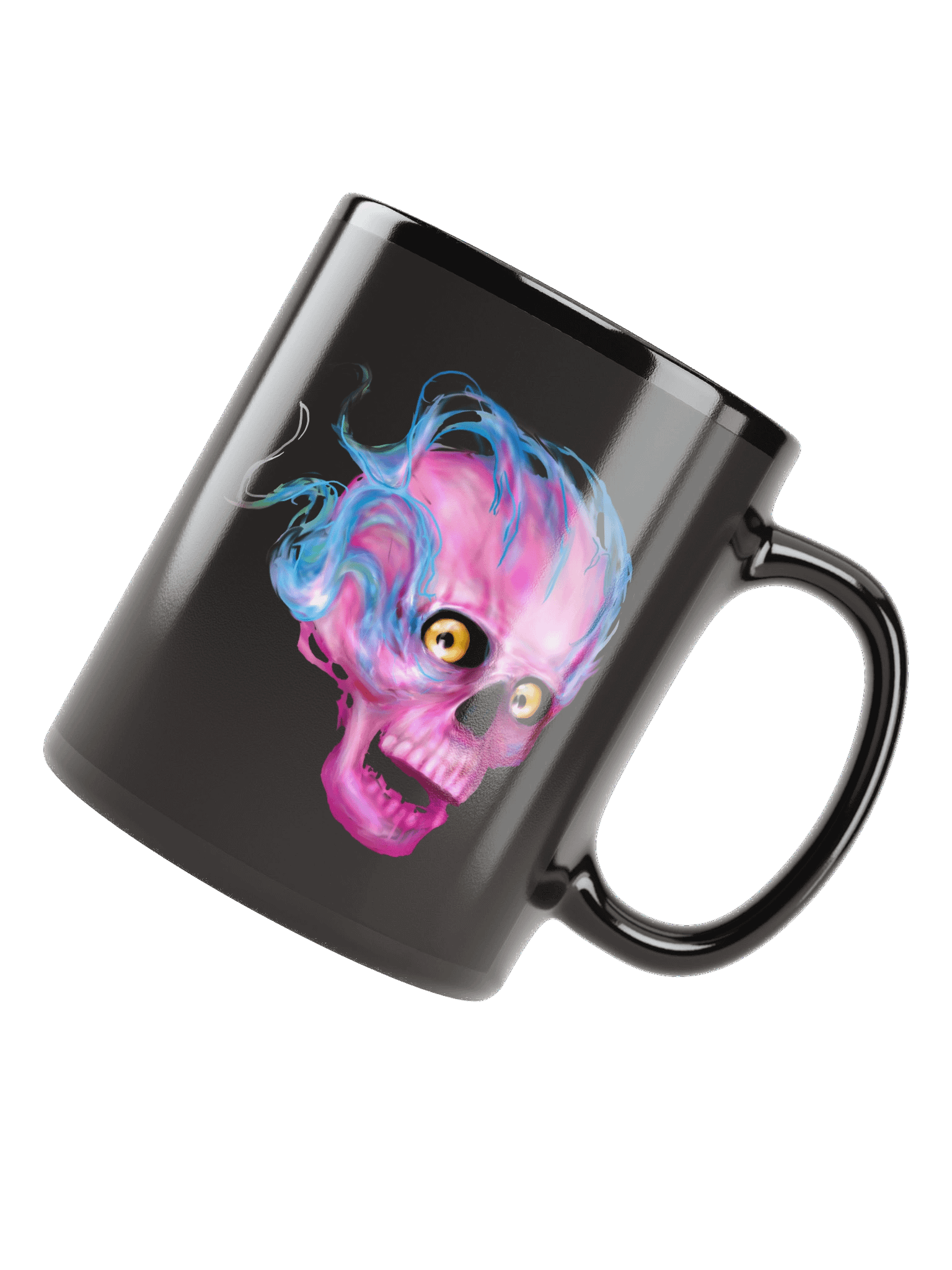 pink blue flame happy skull product image (8)