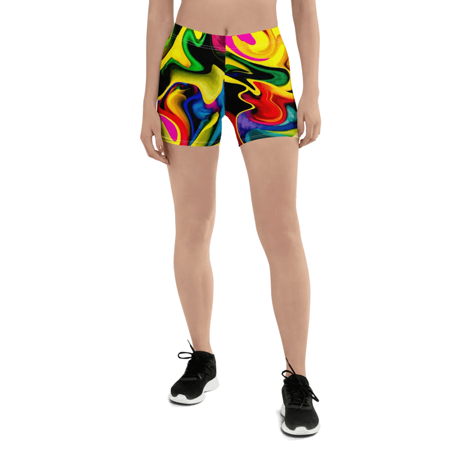 Vibrant Rainbow Patterned Shorts | Bold & Colorful Shorts for Everyday Use product image (4)