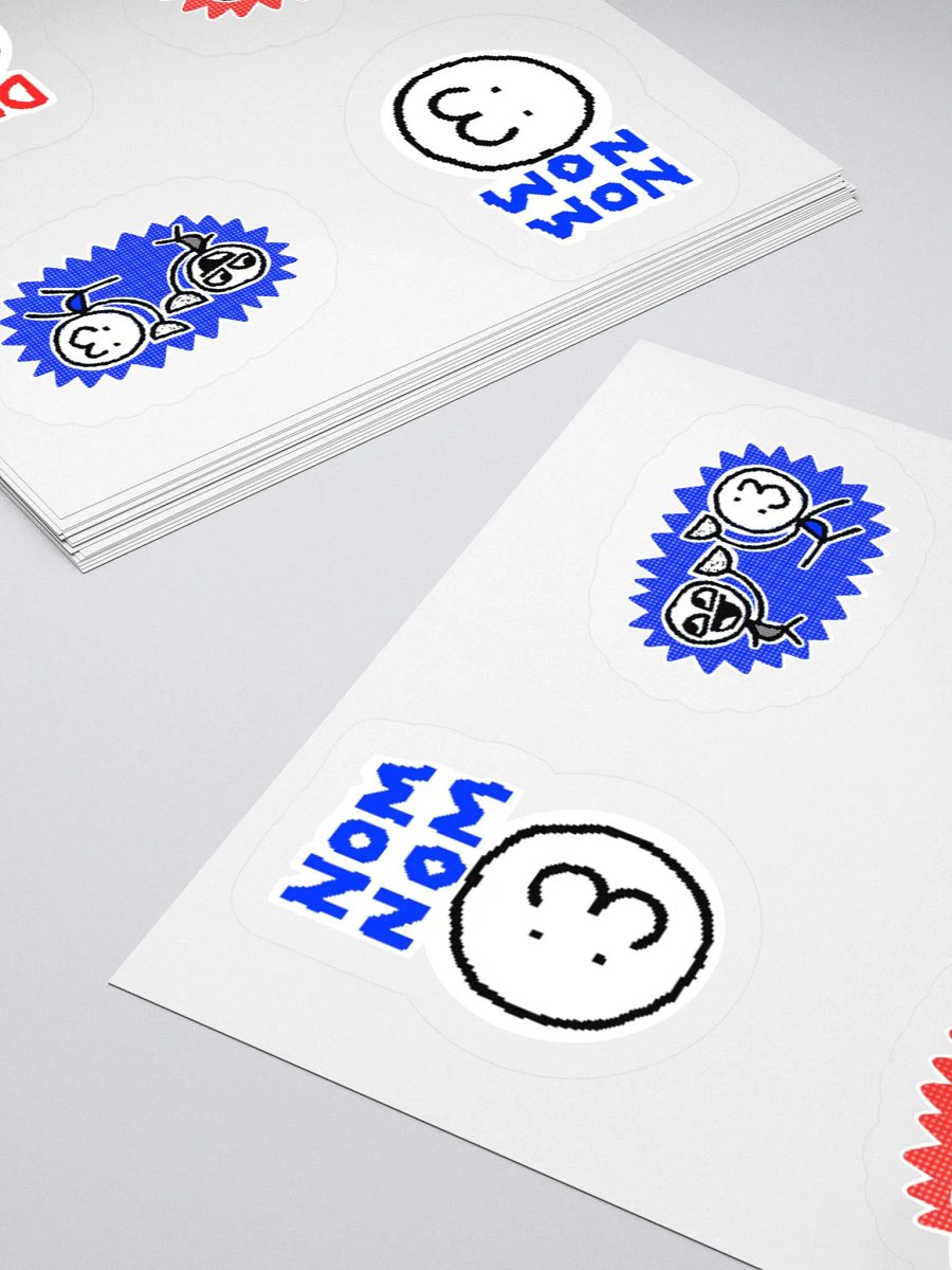 Nom Nom and Derp! (4 STICKER PACK) product image (14)