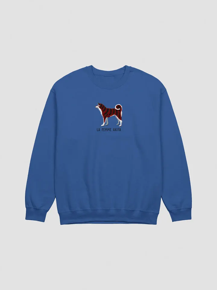 La Femme Akita Sweatshirt (Embroidered) of a Japanese Akita Inu(Red Brindle) product image (4)