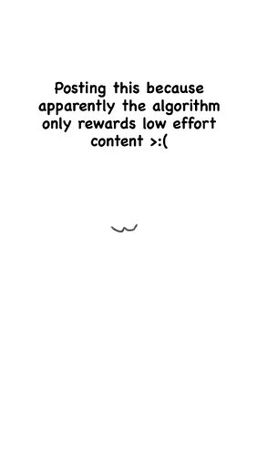 Posting this because apparently the algorithm only rewards low effort content? Let's check it out! 🐱

#growth #followers #art...