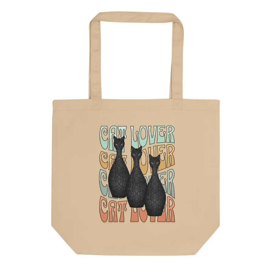 Cat Lover Geometric Tote Bag product image (1)