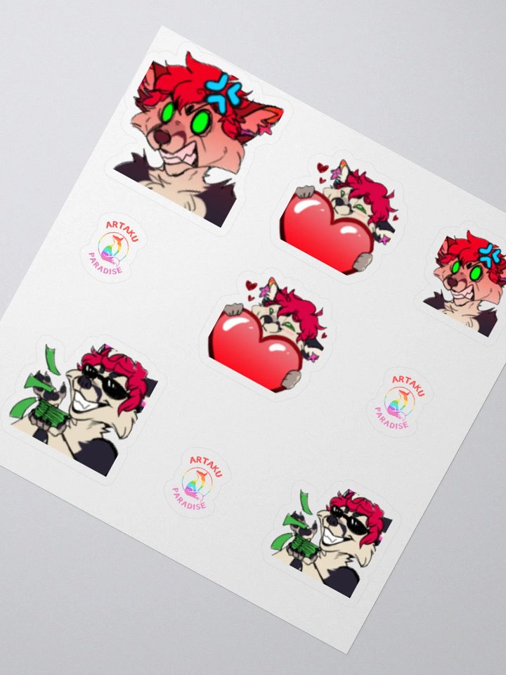 Rainbow Artaku Emote Sticker Sheet product image (2)