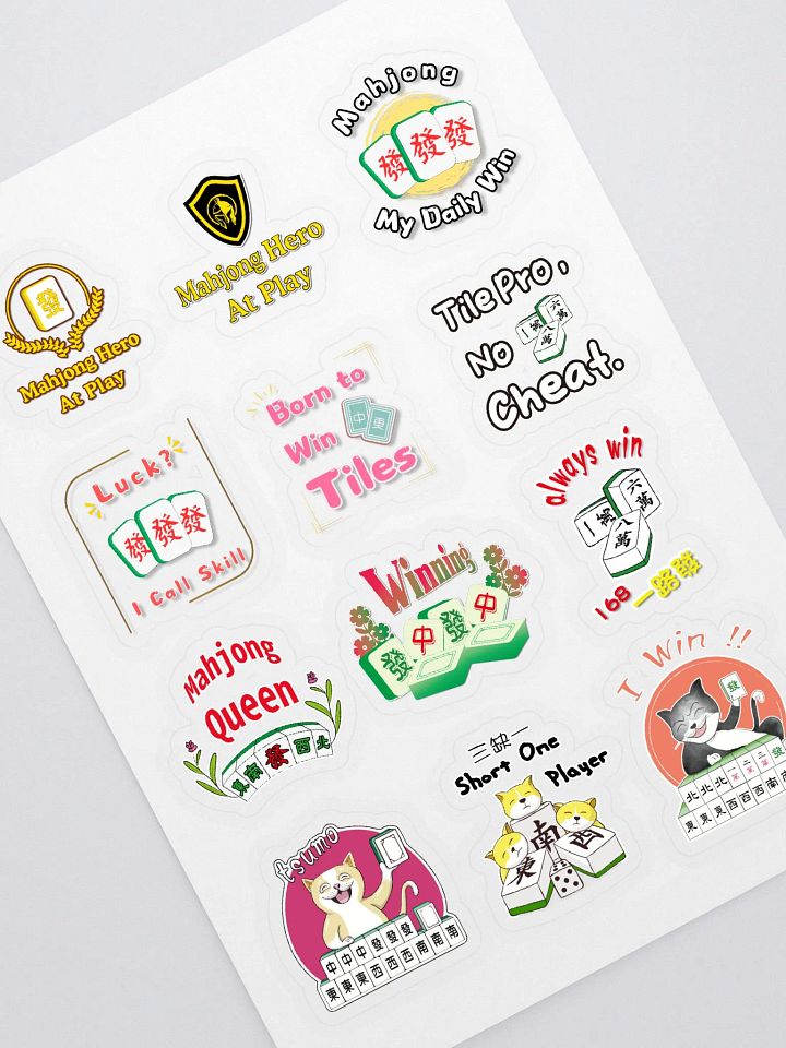 Mahjong Gift_12-piece Mahjong Sticker Set product image (1)