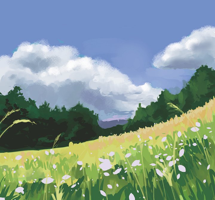 Curving Grassy Hill - Digital Image File Download product image (1)