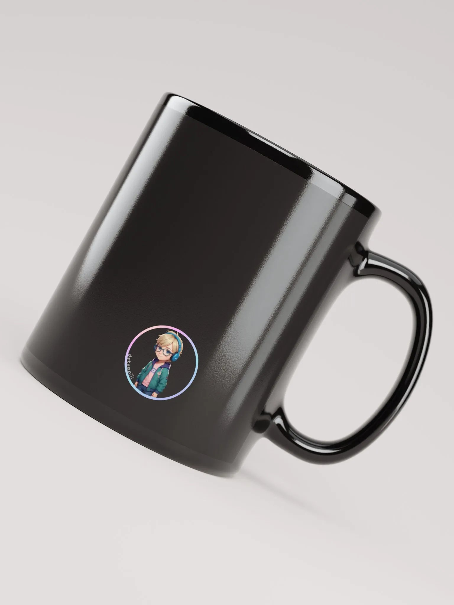 attitude daddy <3 mug- black product image (6)