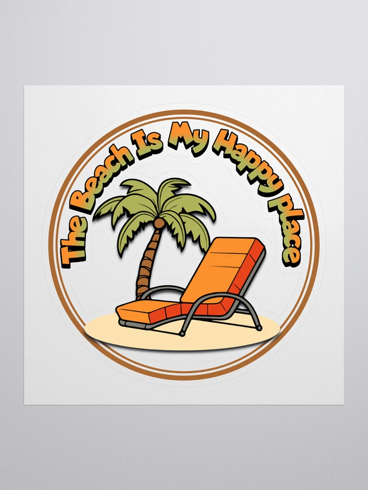 The Beach Is My Happy Place - Kiss Cut Stickers product image (1)