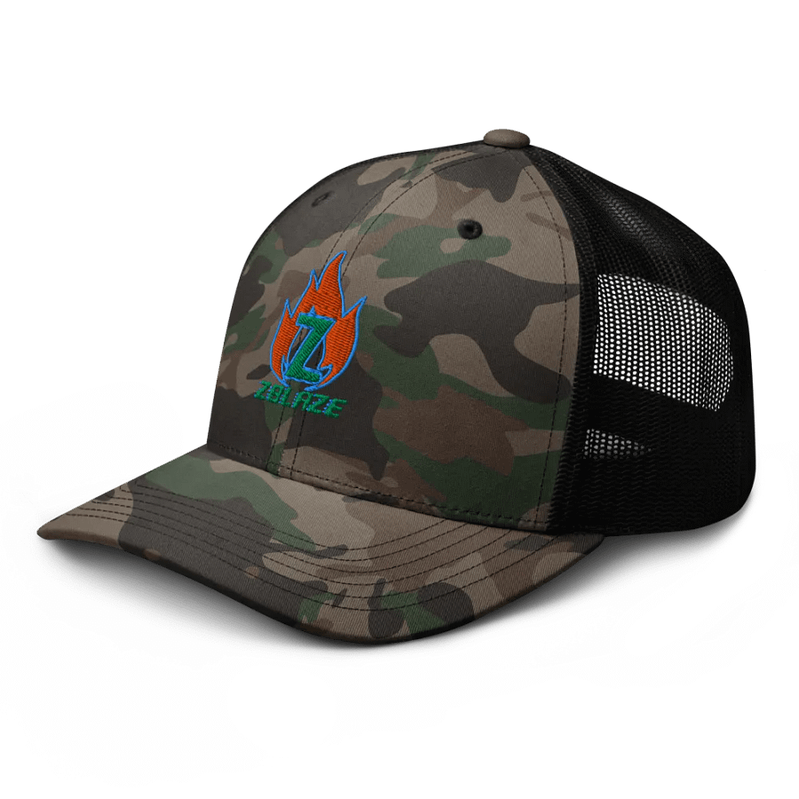 ZBLAZE Camo Flame Trucker Hat product image (4)