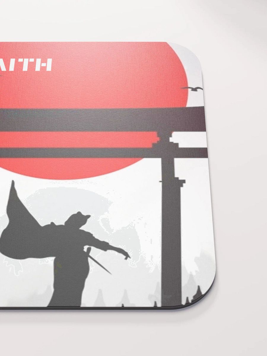 female samurai with red moon small mouse pad product image (5)