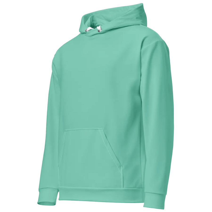Plain Light Pastel Green Light Summer Unisex Recycled Polyester Heavyweight Premium Hoodie by Treasure Pie product image (12)