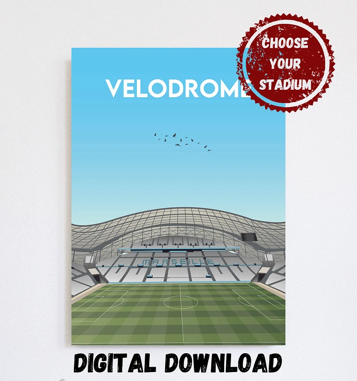 Stade Velodrome Design Digital Download product image (1)