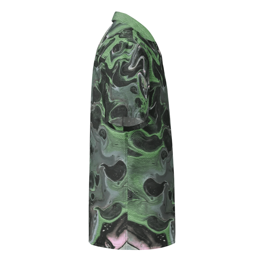 Metallic Green Fluid Acrylic Buttoned Shirt product image (6)