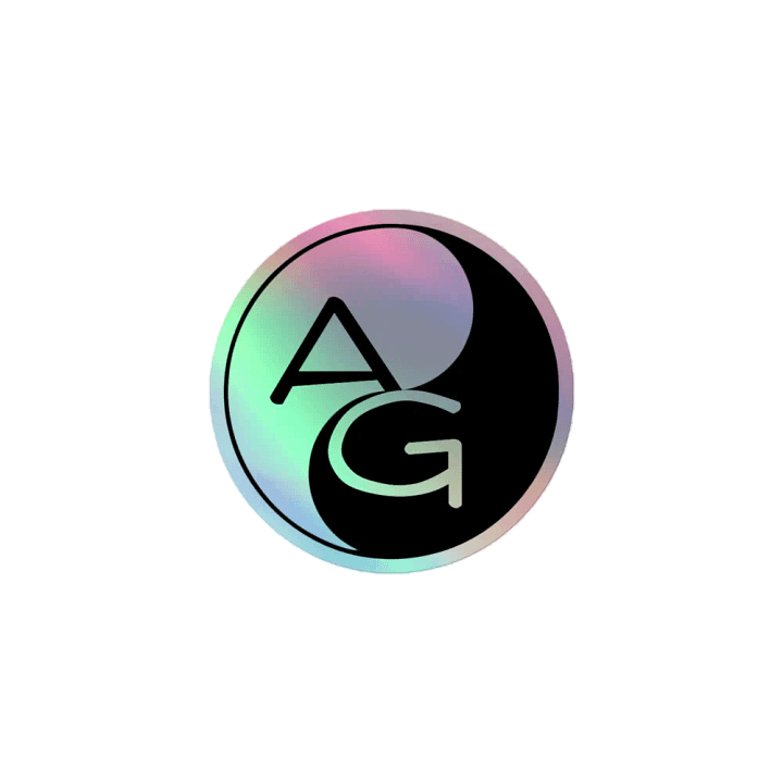 Holographic A & G Sticker product image (1)