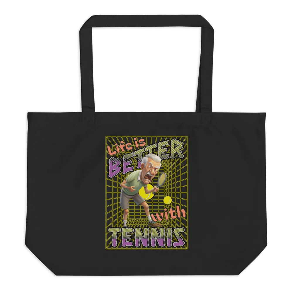 Life Is Better With Tennis Male Vintage Enthusiast Tote Bag product image (1)