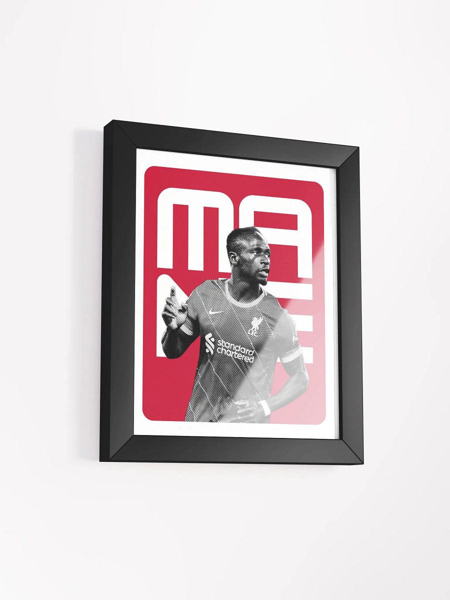 Sadio Mané BW Liverpool Name Art Framed Print product image (3)
