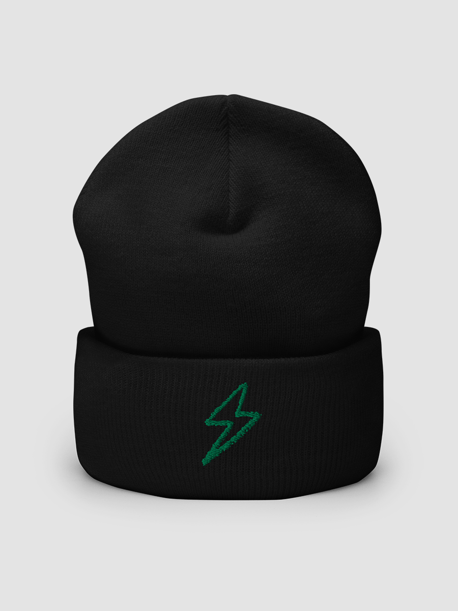 Stryke Club Cuffed Beanie - Green Lightening Bolt product image (1)