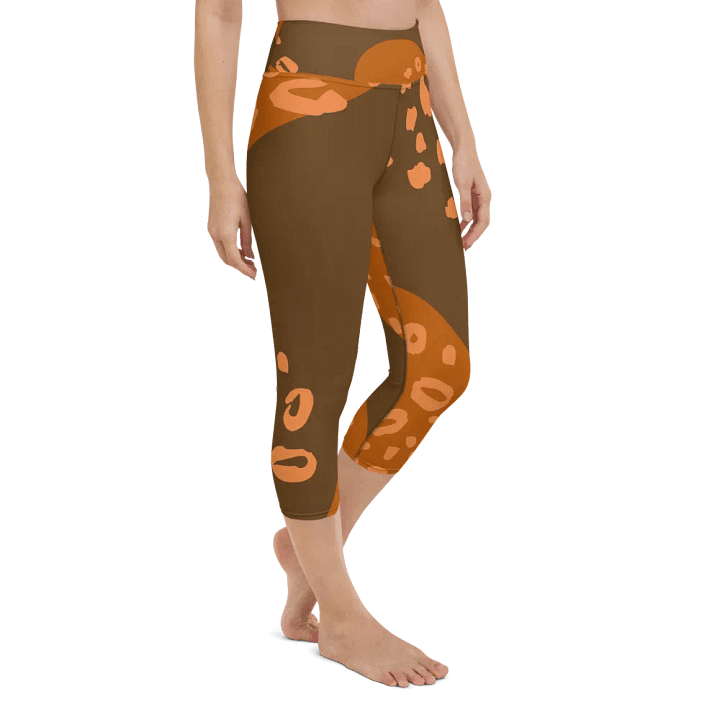 Orange Leopard Yoga Capri Leggings product image (2)