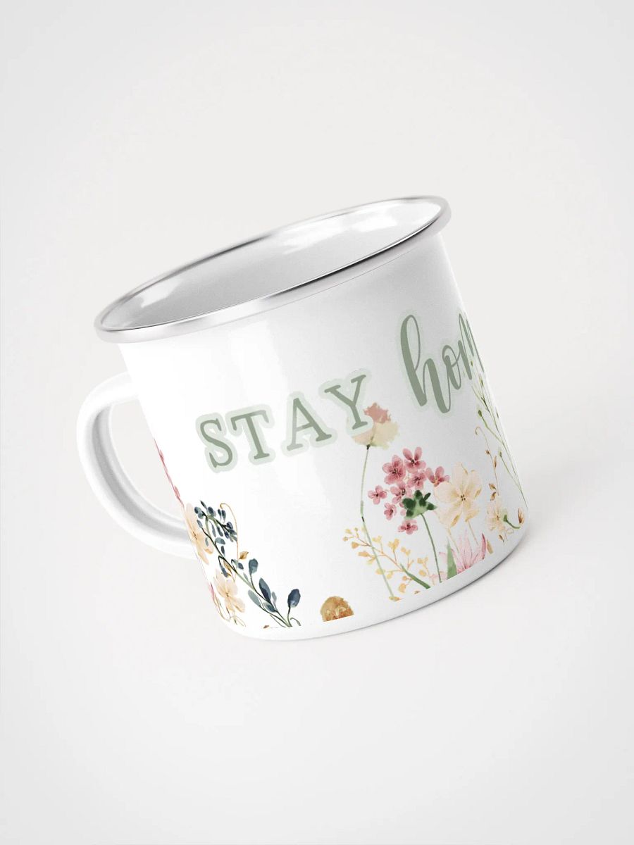Stay Home Club WILDFLOWER Enamel Mug - Ich bleib heute zuhause - Geschenkidee für die beste Freundin product image (5)