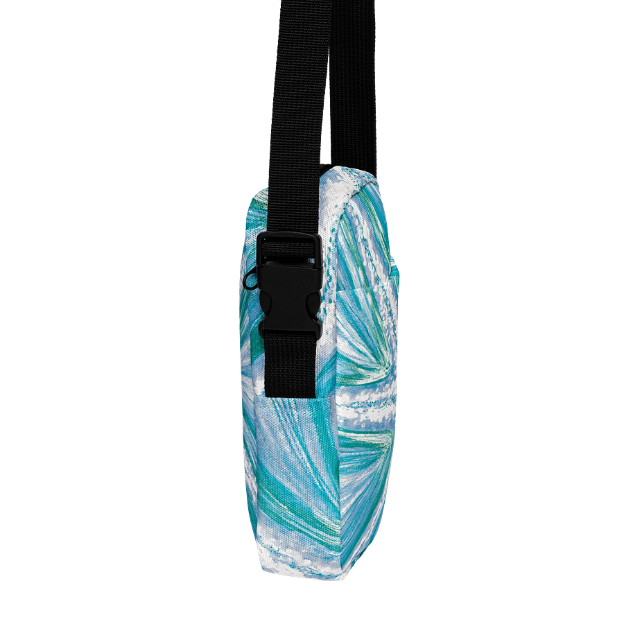 Bright Cyan Starfish | Crossbody Bag | by Monique Faella Designs™ | Coastal Cool Meets Everyday Utility | Sea-Inspired Style in Motion 🌊⭐🎒 product image (4)