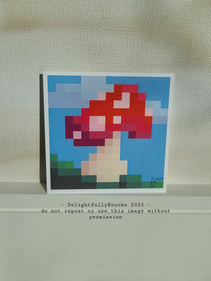 Pixel Mushy - 4" x 4" Art Print product image (1)