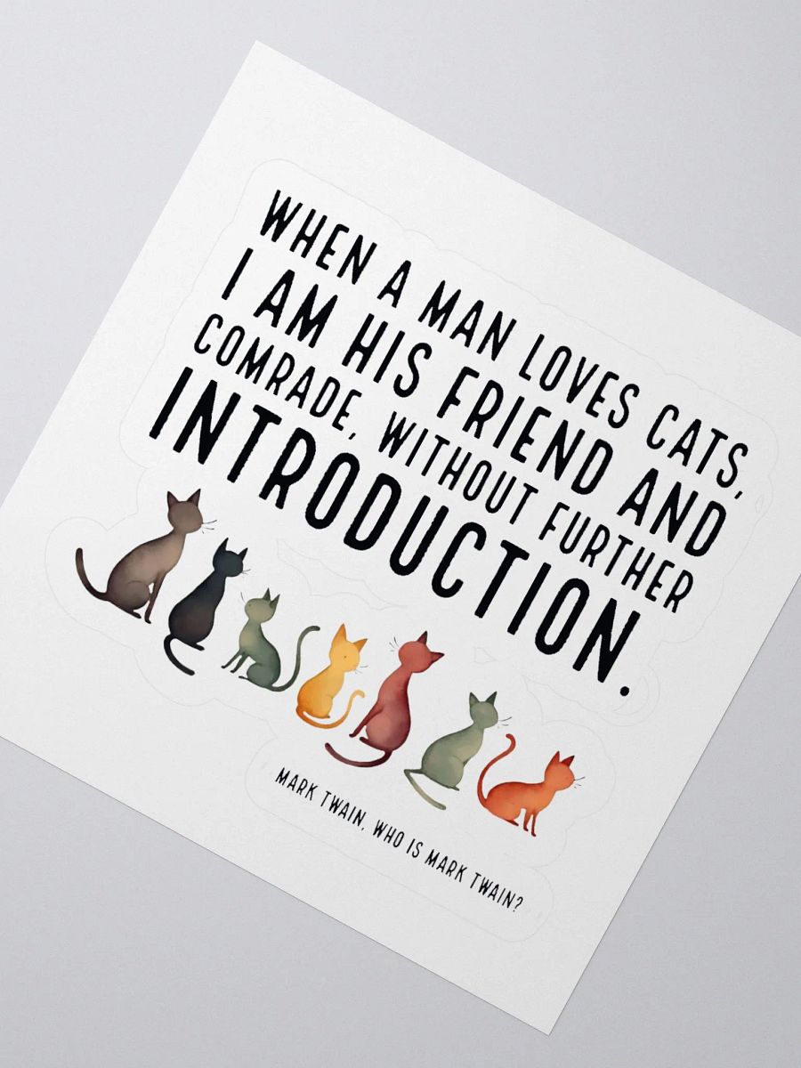 Cat Lover Twain Sticker product image (5)