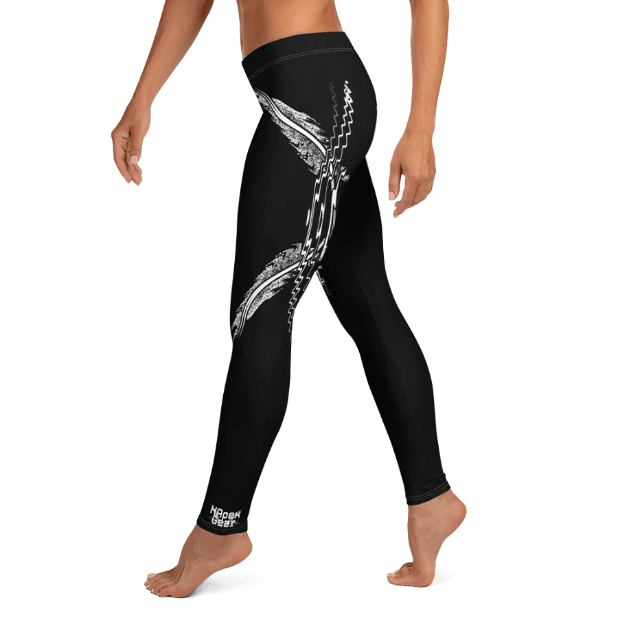 White HApex Gear White Logo Cancer Awareness Orange Ribbon. Black Leggings product image (11)