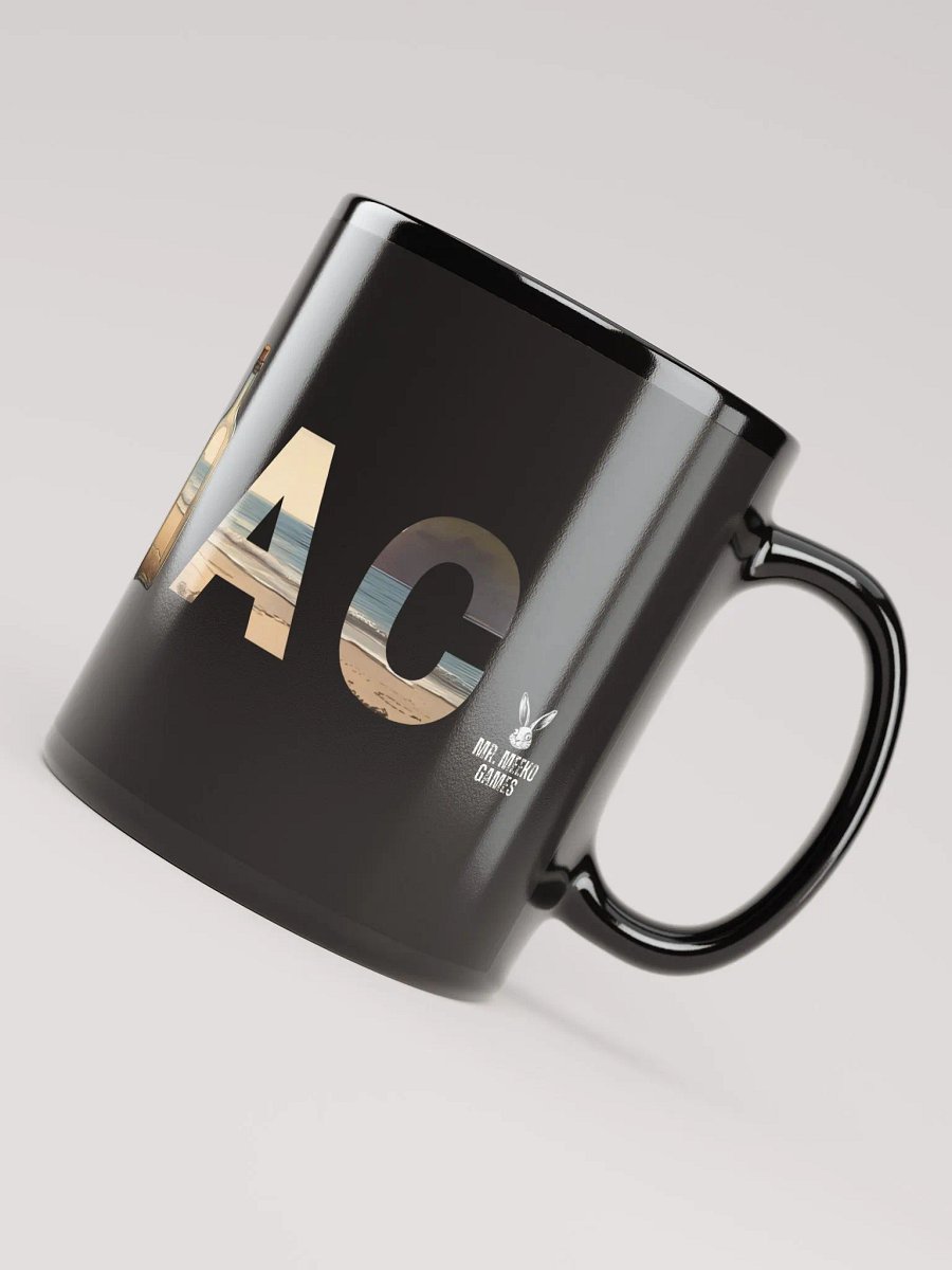Beach Bottle MANIAC Black Glossy MugBeach Bottle MANIAC White Glossy Mug with Manic Bunny Logo product image (6)