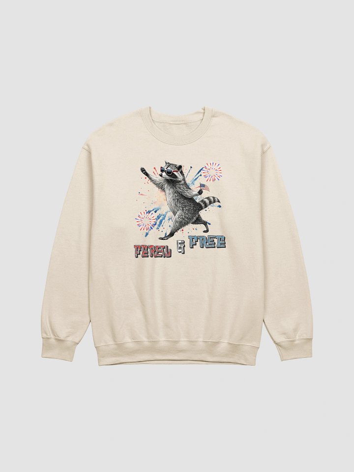 Feral And Free Raccoon Patriotic Celebration Sweatshirt product image (15)