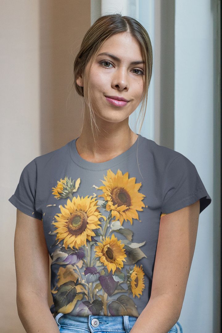 Floral Themed All Over Print T-shirt product image (1)