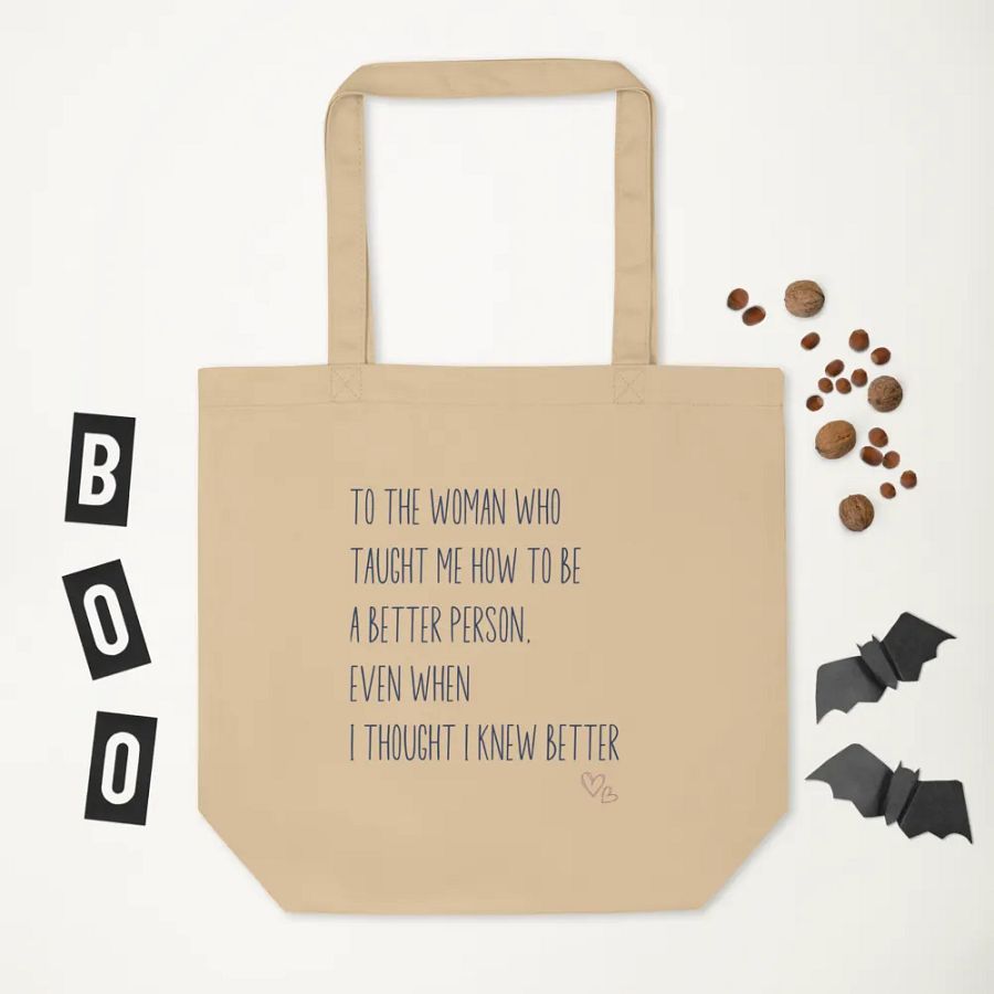 Grandmother Gift For Mother's Day, Floral Double-Side Printed Canvas Bag product image (4)