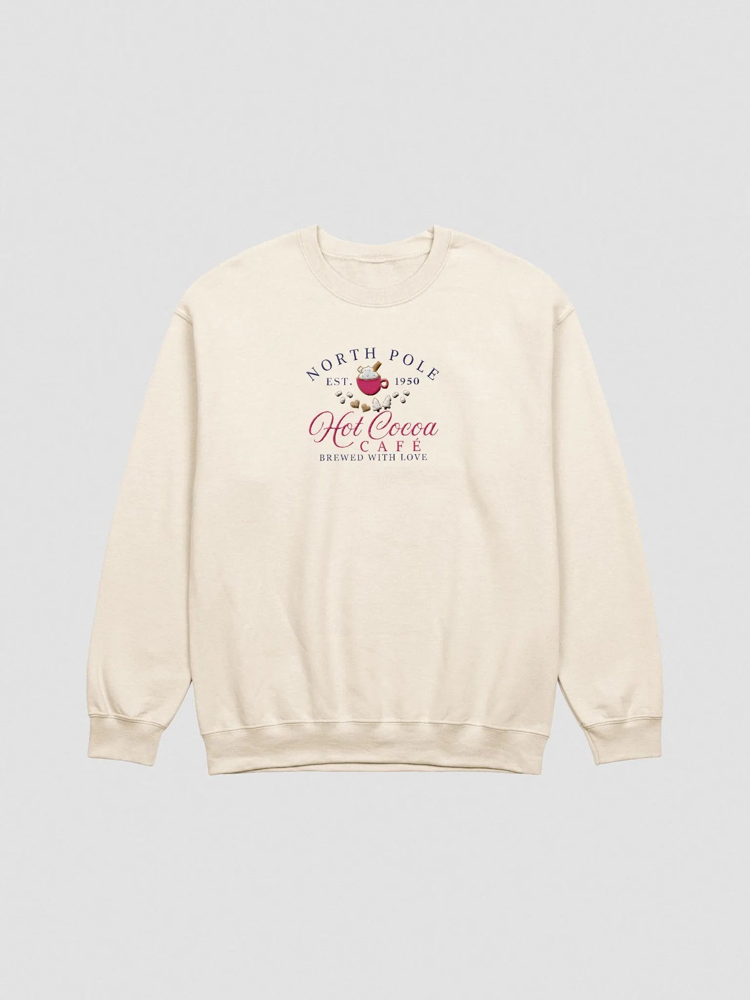North Pole Hot Cocoa Café Embroidered Sweatshirt product image (1)
