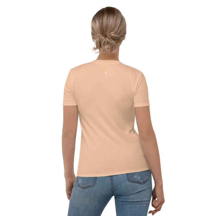 Women's Crew Neck Peach T-Shirt product image (2)