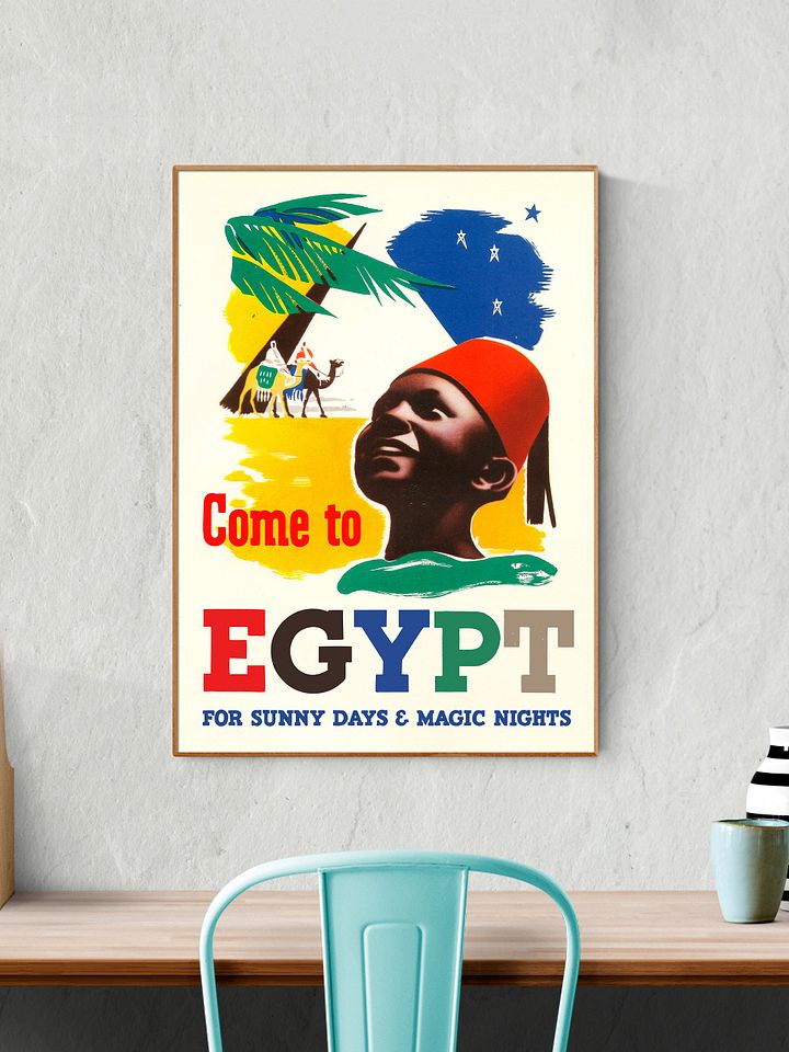 Come to Egypt, 1937 — retro vintage travel poster, retro travel art, retro travel wall art product image (2)