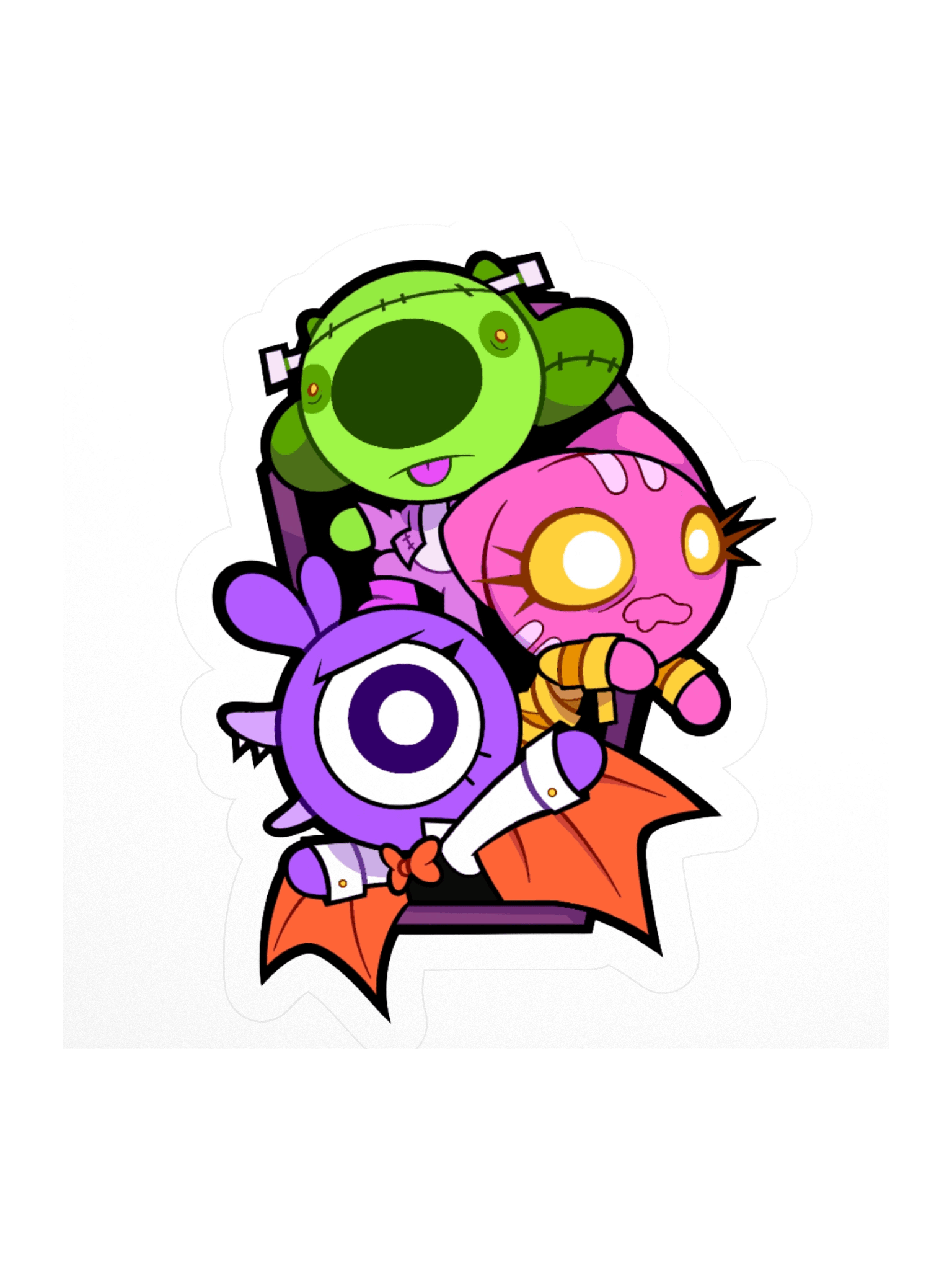 SPOOKY CAT BIRD DOG Sticker product image (2)