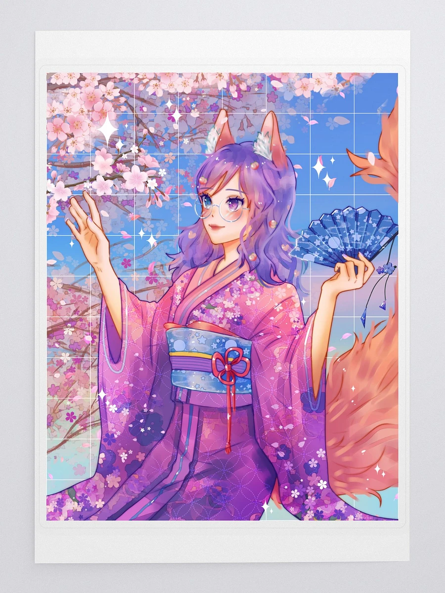 Kimono Peach sticker with background product image (3)