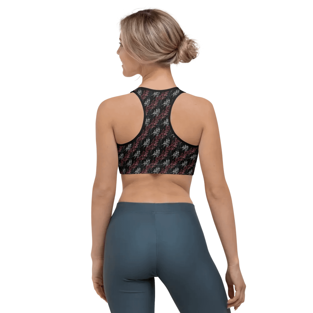 Black All-Over Print Sports Bra product image (7)