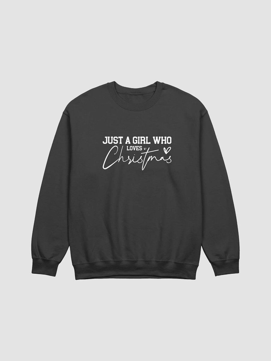 Just A Girl Who Loves Christmas Front Print Unisex Crewneck Sweatshirt product image (1)