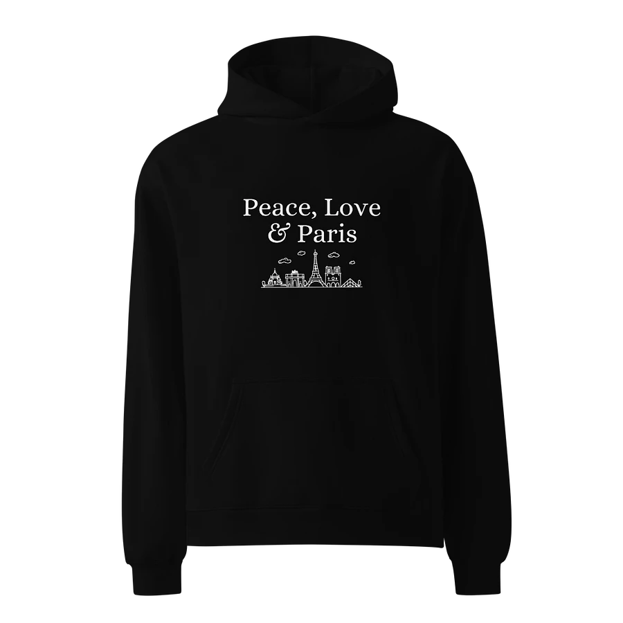 Peace, Love and Paris with Monuments Unisex Oversized Hoodie product image (2)